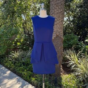 BCBGMaxAzria rare cross-back peplum mini dress - size S